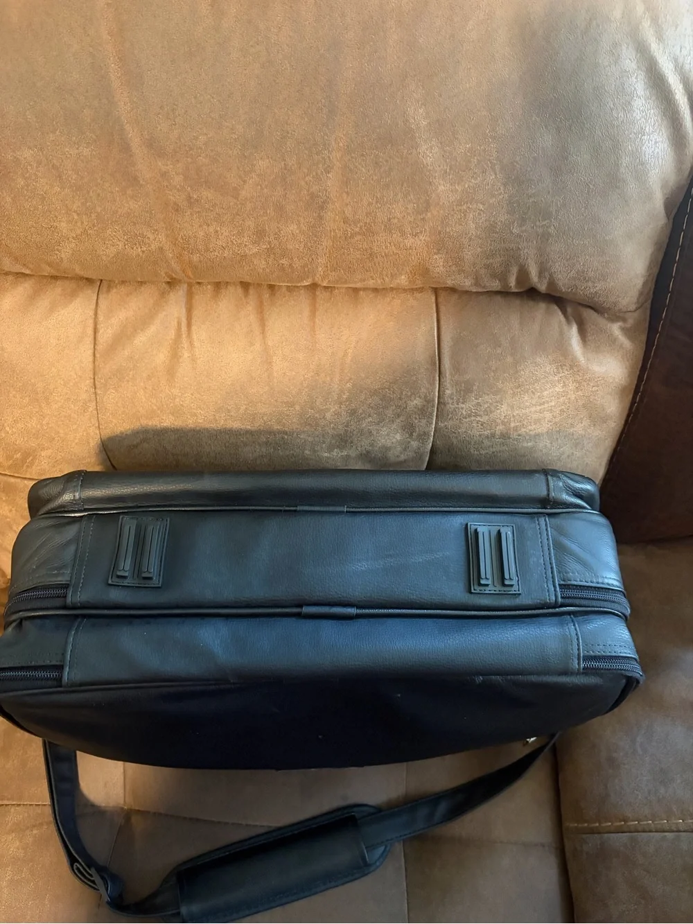 Men's👨🏻‍🦱Case-Tek Inc Chicago IL Black Leather Computer Briefcase💼17